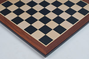 21" Wooden Chess Board in Ebony & Maple Look with Epoxy Matte Finish – 55mm Squares
