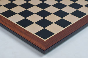 21" Wooden Chess Board in Ebony & Maple Look with Epoxy Matte Finish – 55mm Squares