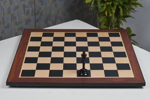 21" Wooden Chess Board in Ebony & Maple Look with Epoxy Matte Finish – 55mm Squares