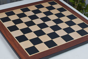 21" Wooden Chess Board in Ebony & Maple Look with Epoxy Matte Finish – 55mm Squares