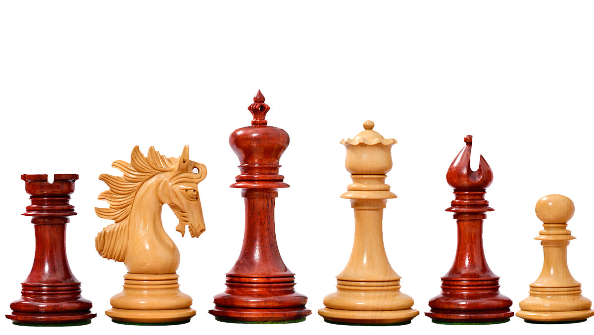 Arabian Knight Series Artisan Luxury Chess Pieces in Bud Rosewood & Boxwood - 4.2" King