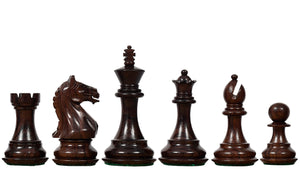 The Fierce Knight Staunton Wooden Chess Pieces in Indian Rosewood & Box Wood - 3.5" King