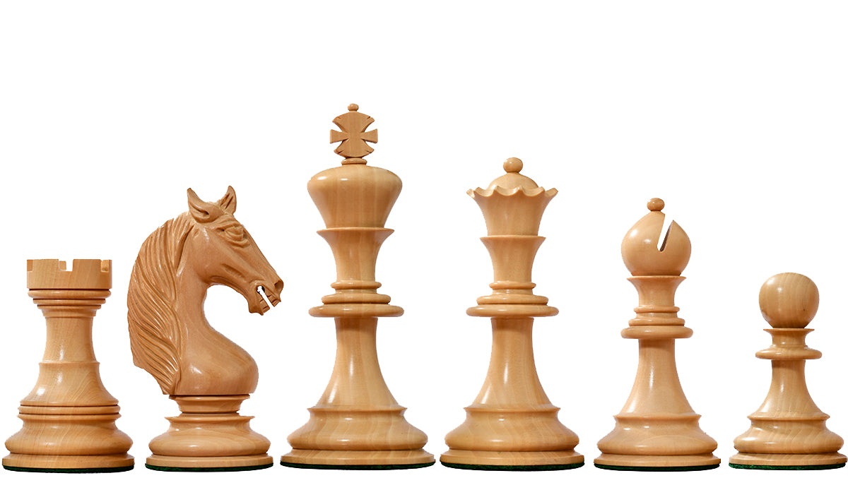 The Monarch’s Gambit Handcrafted Luxury Chess Pieces – in Ebony & Boxwood 4.4" King