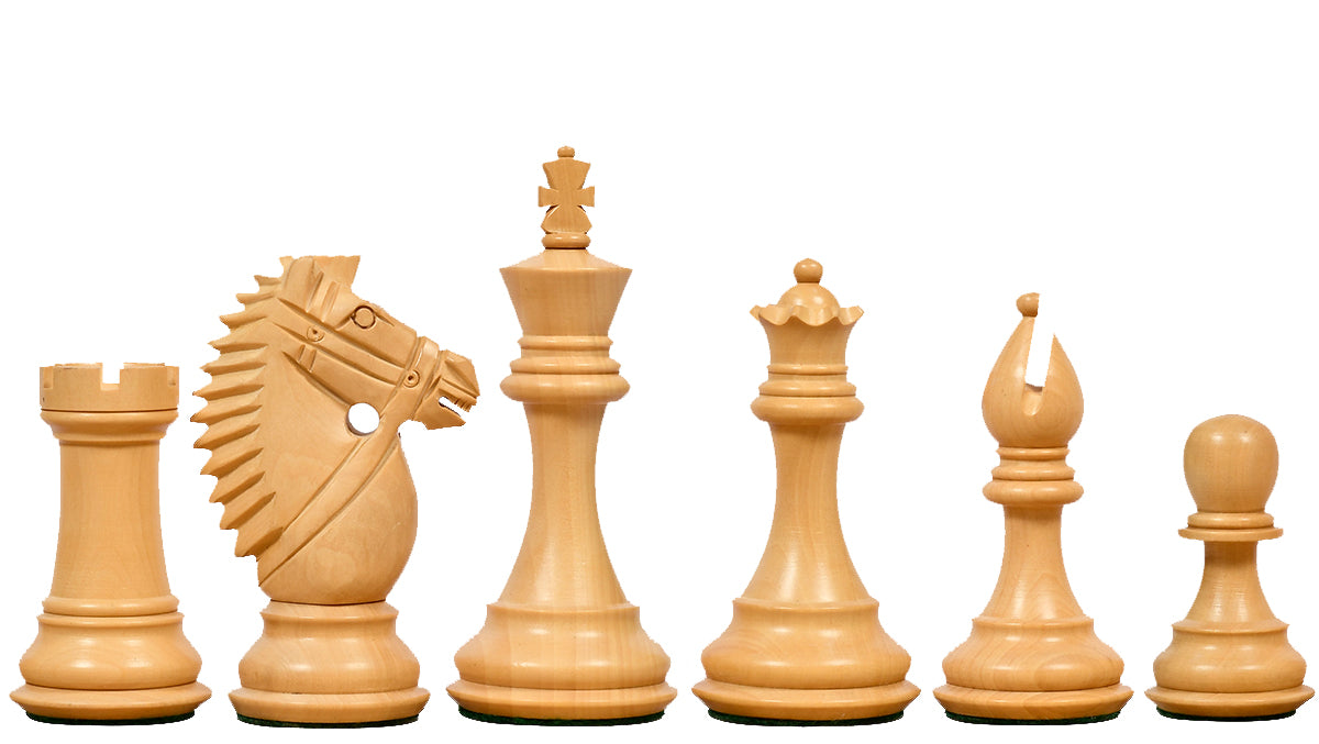 The Bridle Knight Series Wooden Chess Pieces in Indian Rosewood & Box Wood - 4.1" King