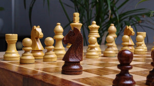 14-Inch Travel Foldable Magnetic Chess Set in Matte Finish - Sheesham & Maple Wood