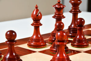 The California Chrome Staunton Series Chess Pieces in Bud Rosewood / Boxwood - 4.1" King