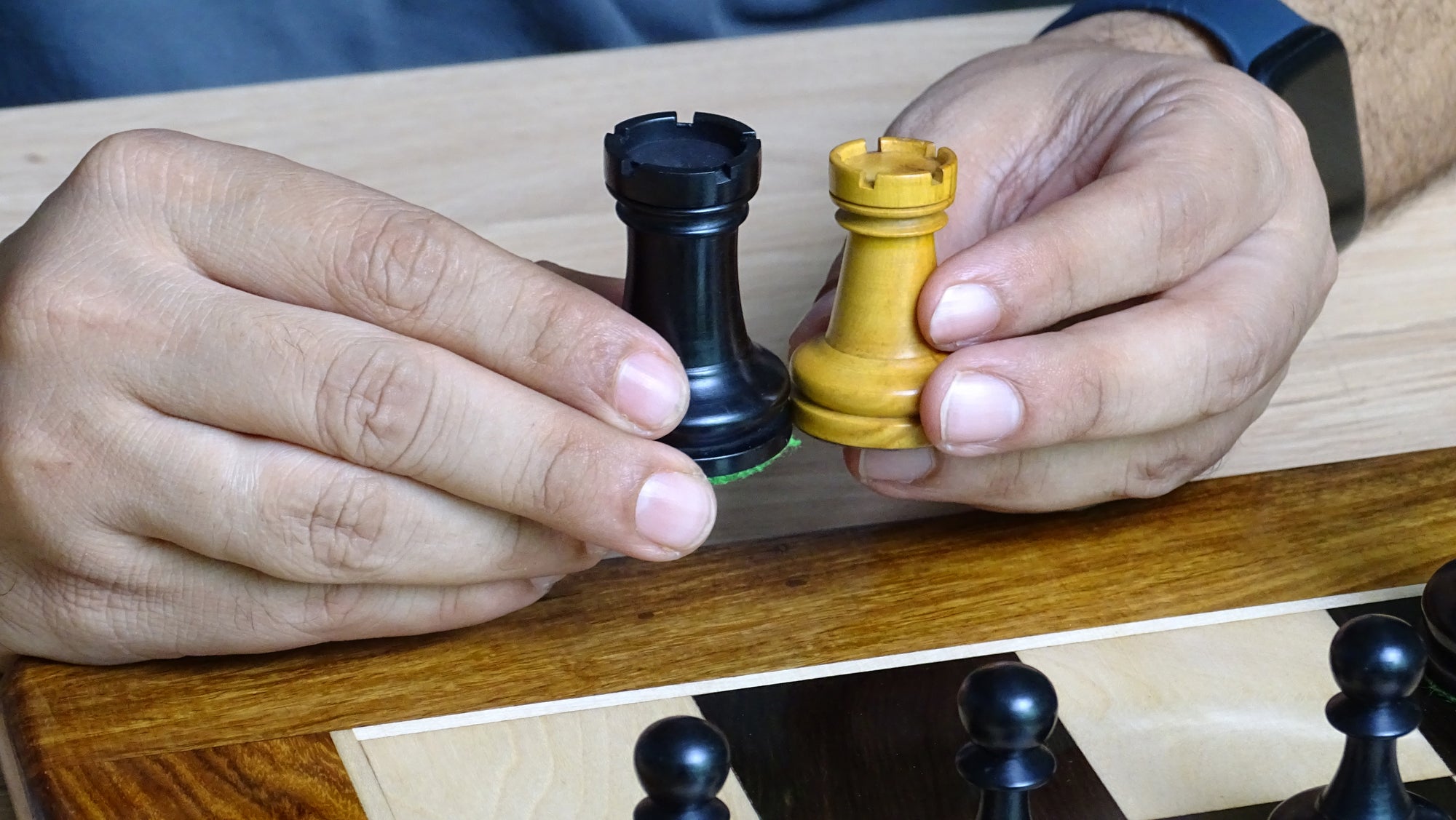 carving chess pieces
