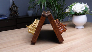 14-Inch Travel Foldable Magnetic Chess Set in Matte Finish - Sheesham & Maple Wood