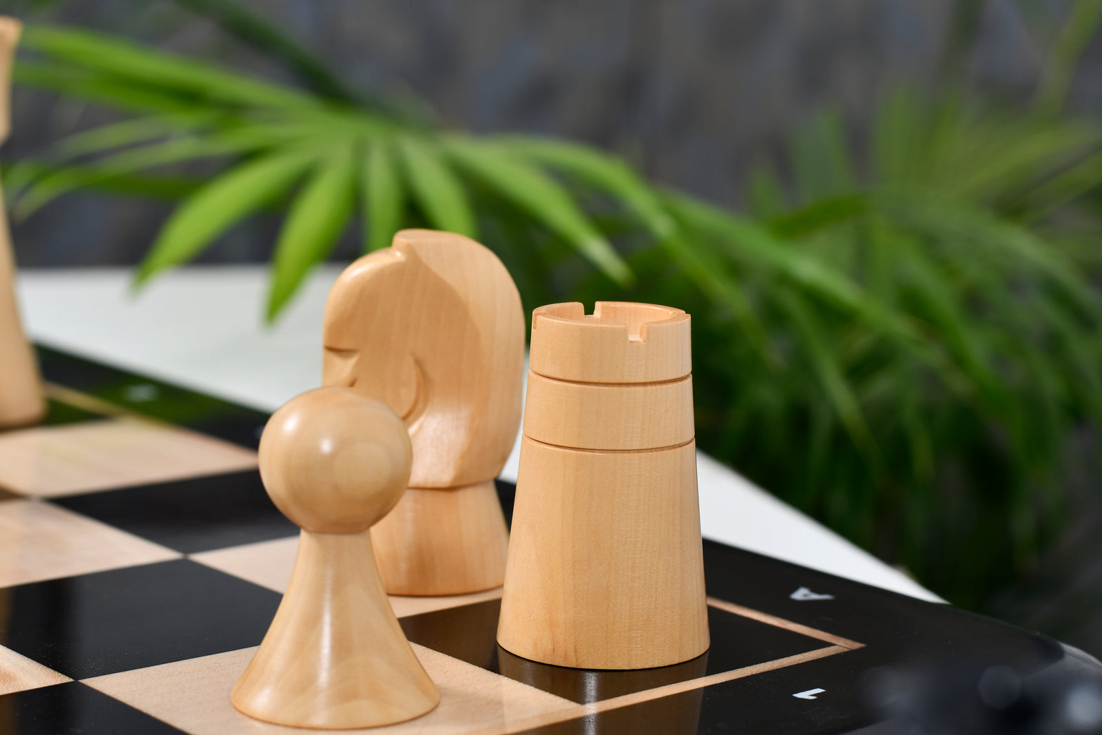 The Australian War Memorial Reproduced Chess Pieces by ACF in Ebonized & Natural Boxwood / King Base Stamping - 3.5" King -Shop Now