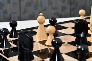 The Australian War Memorial Reproduced Chess Pieces by ACF in Ebonized & Natural Boxwood / King Base Stamping - 3.5" King -Shop Now