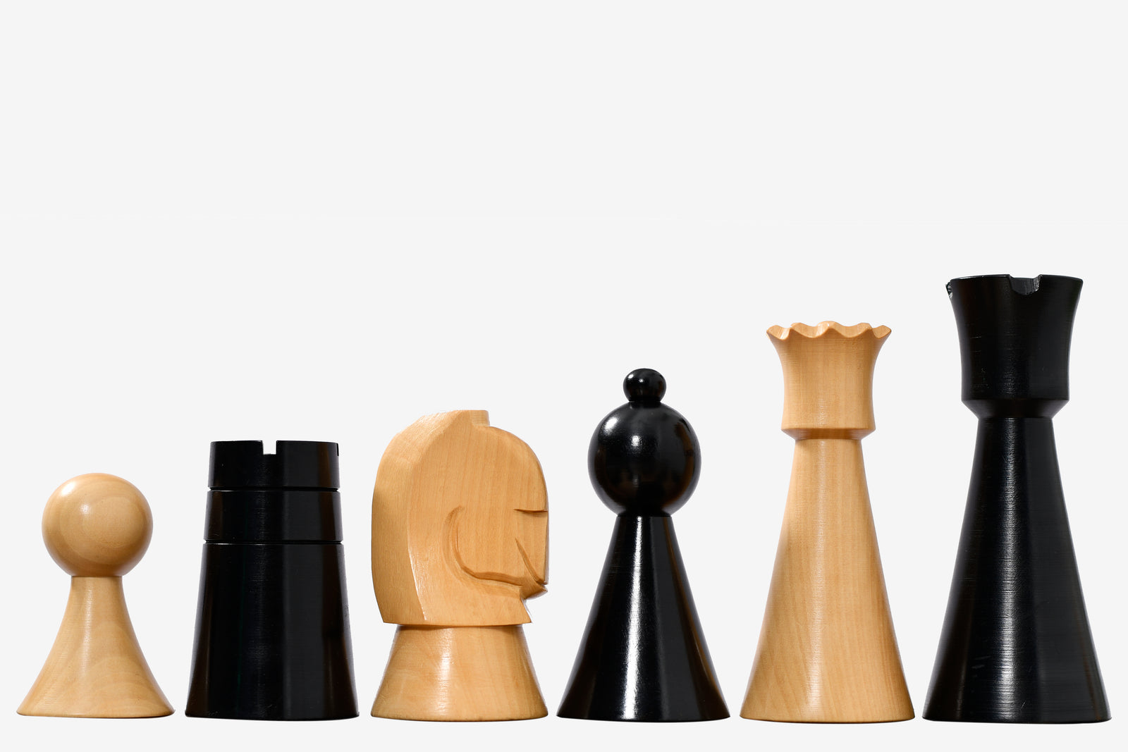 The Australian War Memorial Reproduced Chess Pieces by ACF in Ebonized & Natural Boxwood / King Base Stamping - 3.5" King -Shop Now