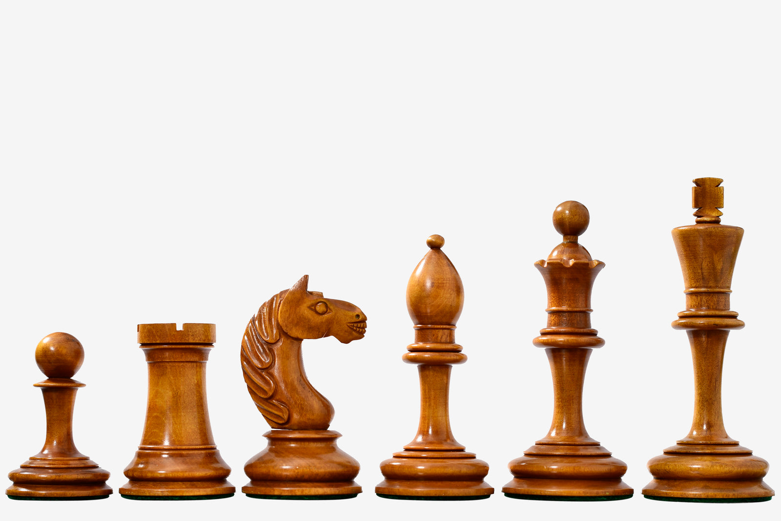 Antonio Fabiano 1933 Soviet Era Botvinnik Style Weighted Chess Pieces in Ebony & Antique 3.8 Inch King