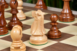 1972 Reykjavik Championship Series Chess Pieces in Sheesham & Box Wood - 3.7" King
