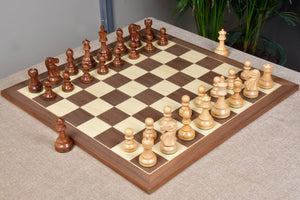 1972 Reykjavik Championship Series Chess Pieces in Sheesham & Box Wood - 3.7" King