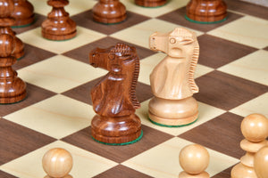 1972 Reykjavik Championship Series Chess Pieces in Sheesham & Box Wood - 3.7" King