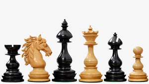 CB Wild Stallion Luxury Chess Pieces in Ebony & Boxwood - 4.4" King