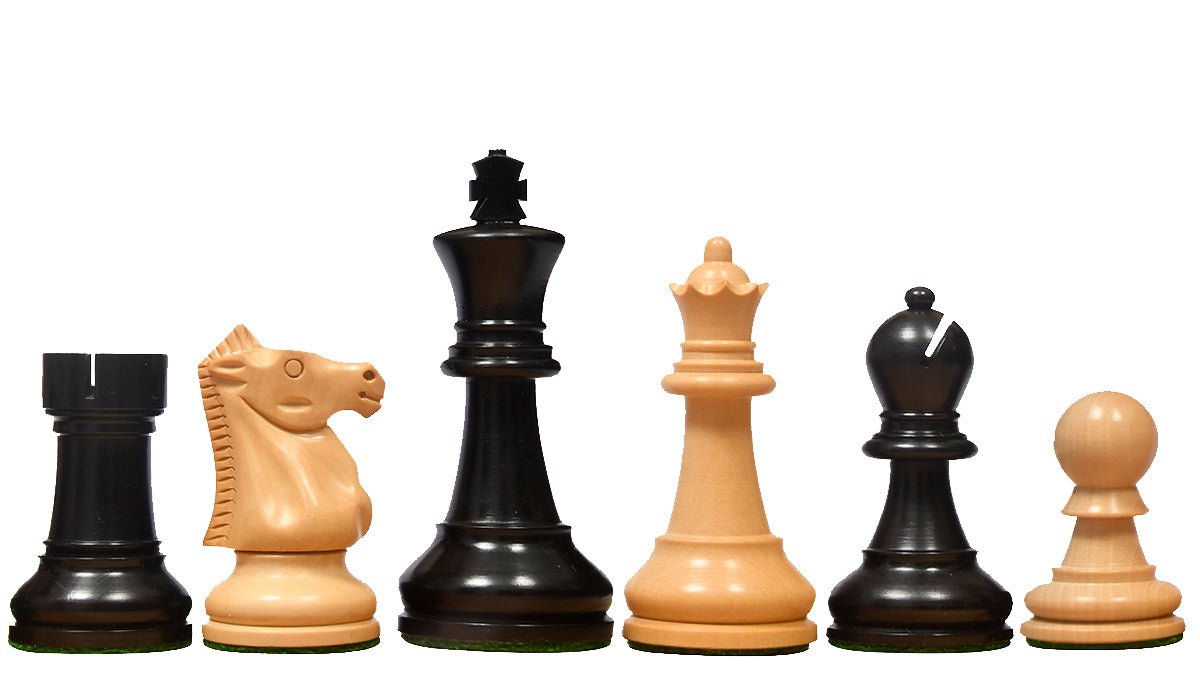The Ultimate Series Staunton Chess Pieces Only in Ebonized / Boxwood - 3.75" King