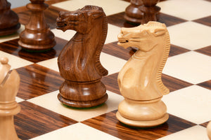 Desert Gold Staunton Series Wooden Chess Pieces in Sheesham & Boxwood - 4.0" King