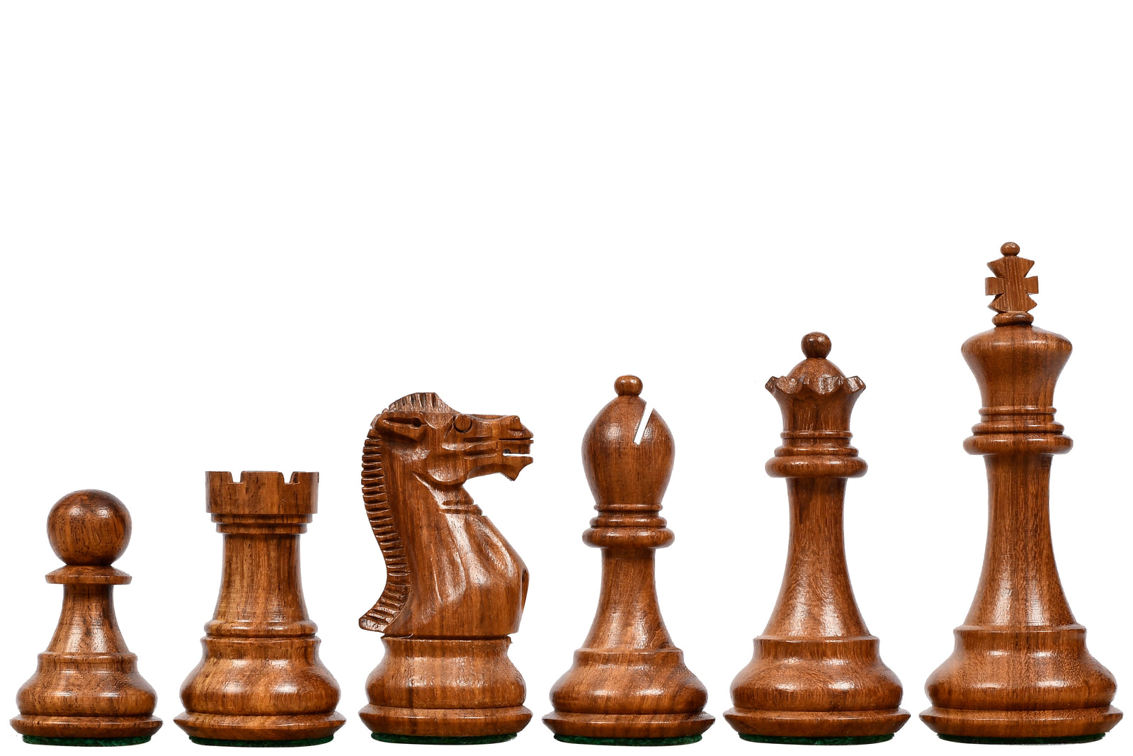 Desert Gold Staunton Series Wooden Chess Pieces in Sheesham & Boxwood - 4.0" King