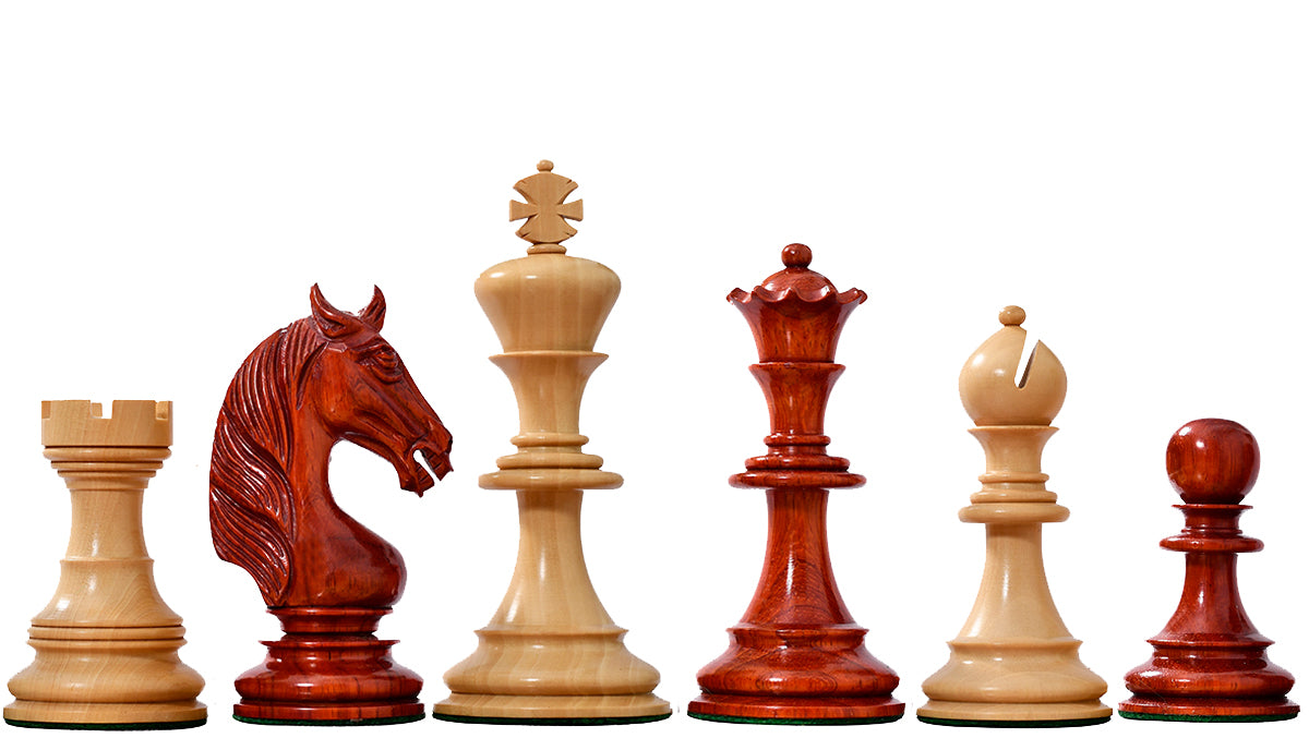 The Monarch’s Gambit Handcrafted Luxury Chess Pieces – in Bud Rosewood & Boxwood 4.4" King