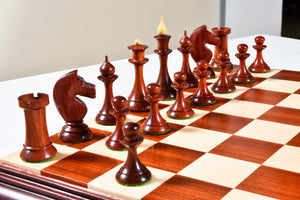 1950s' Soviet Russian (Queen's Gambit Series) Latvian Chess Pieces in Bud Rosewood & Natural Boxwood - 4.1" King