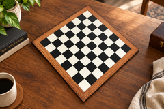 21" Tournament Wooden Chess Board in Ebony & Maple Look with Epoxy Matte Finish – 55mm Squares