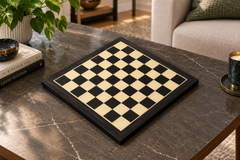 21" Ebony & Maple Look Wooden Chess Board with Epoxy Matte Finish – 55mm Squares