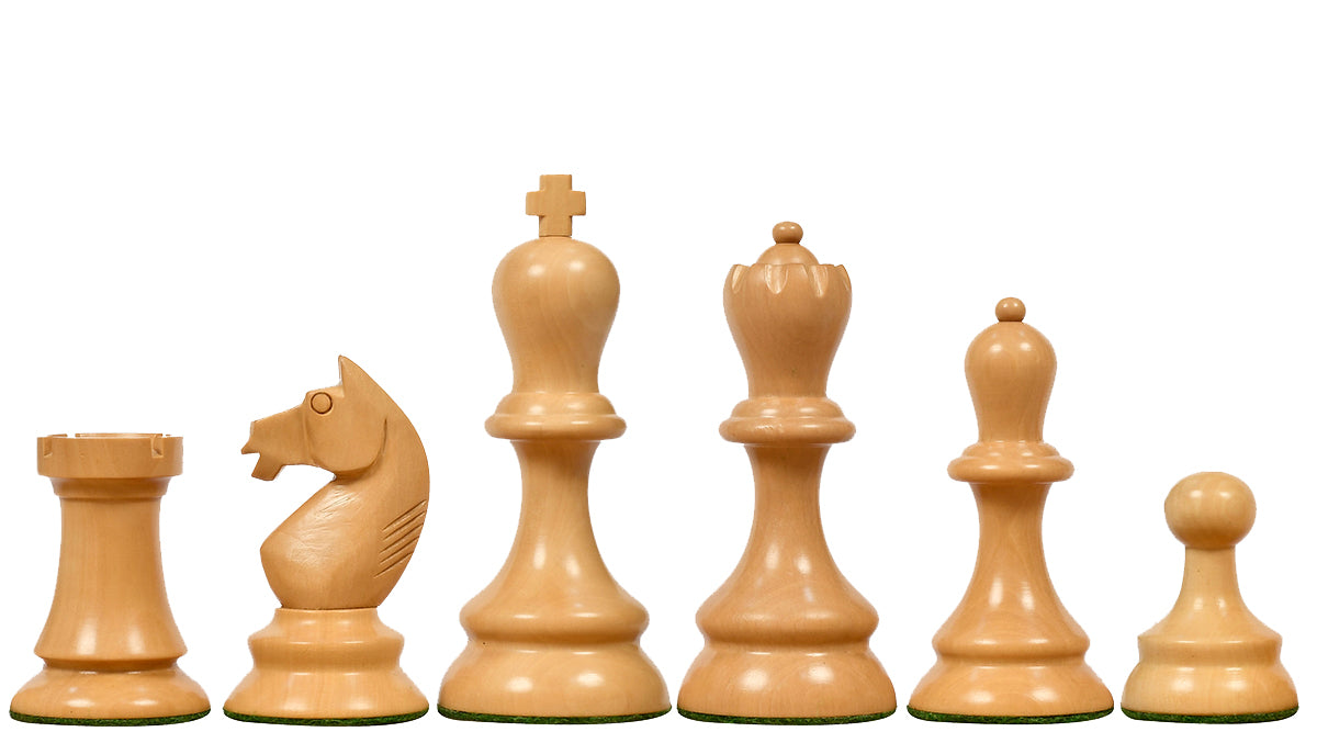 The 1937 7th Stockholm Olympiad Reproduced Chess Pieces in Sheesham Wood & Box Wood - 3.75" King