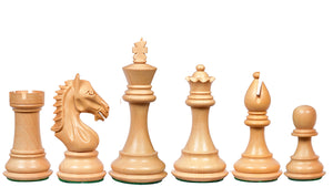 Derby Knight Staunton Weighted Chess Pieces in Bud Rosewood (Padauk) & Boxwood - 4.1" King