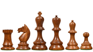 The 1937 7th Stockholm Olympiad Reproduced Chess Pieces in Sheesham Wood & Box Wood - 3.75" King