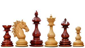 CB Wild Stallion Luxury Chess Pieces in Bud Rosewood & Boxwood - 4.4" King