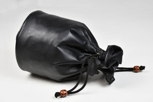Genuine Leather Chess Piece Storage Pouch for 3"–4" King