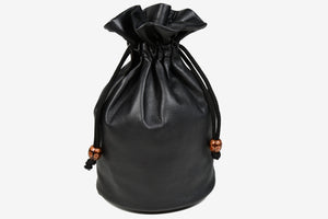 Genuine Leather Chess Piece Storage Pouch for 3"–4" King