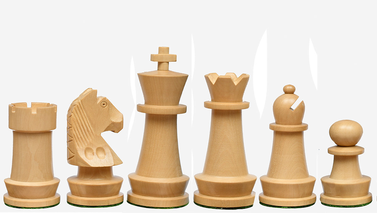 The Championship Series Staunton Chess Pieces in Sheesham Wood & Boxwood - 3.75" King