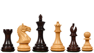 The Fierce Knight Staunton Wooden Chess Pieces in Indian Rosewood & Box Wood - 3.5" King