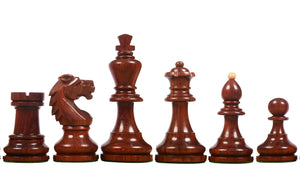 Special Edition Reproduced Vintage 1950's Circa Bohemia Staunton Series German Chess Pieces in Bud Rosewood and Boxwood - 3.89" King