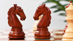The New Columbian Staunton Series Chess Pieces in Bud Rosewood & Box wood - 3.8" King