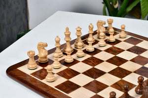 The Player Series Staunton Chess Pieces in Sheesham Wood & BoxWood - 3.0" King Extra Queens