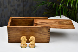 Sheesham Wood Tournament Chess Storage Box for 3.8" Sets No Partition
